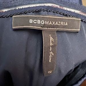 BCBGMAXAZRIA NAVY BLUE DRESS SIZE 2